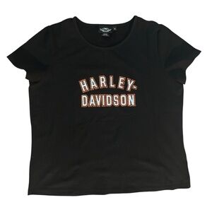 Harley-Davidson Black Tee with Orange Logo